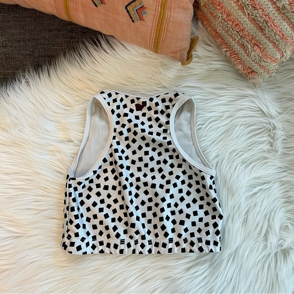 Goldsheep White Spotted Logo Crop Top - Picture 2 of 5